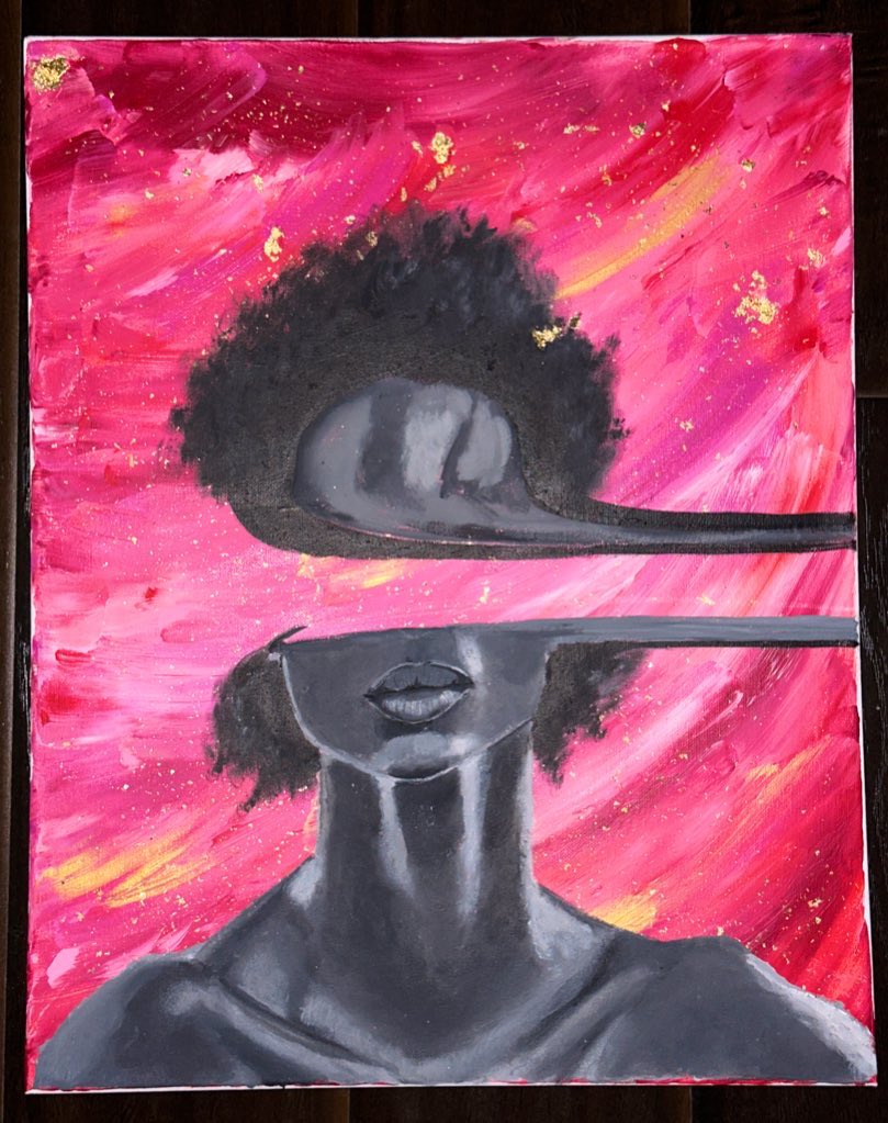 “Pleasure of matter” acrylic painting 16x20