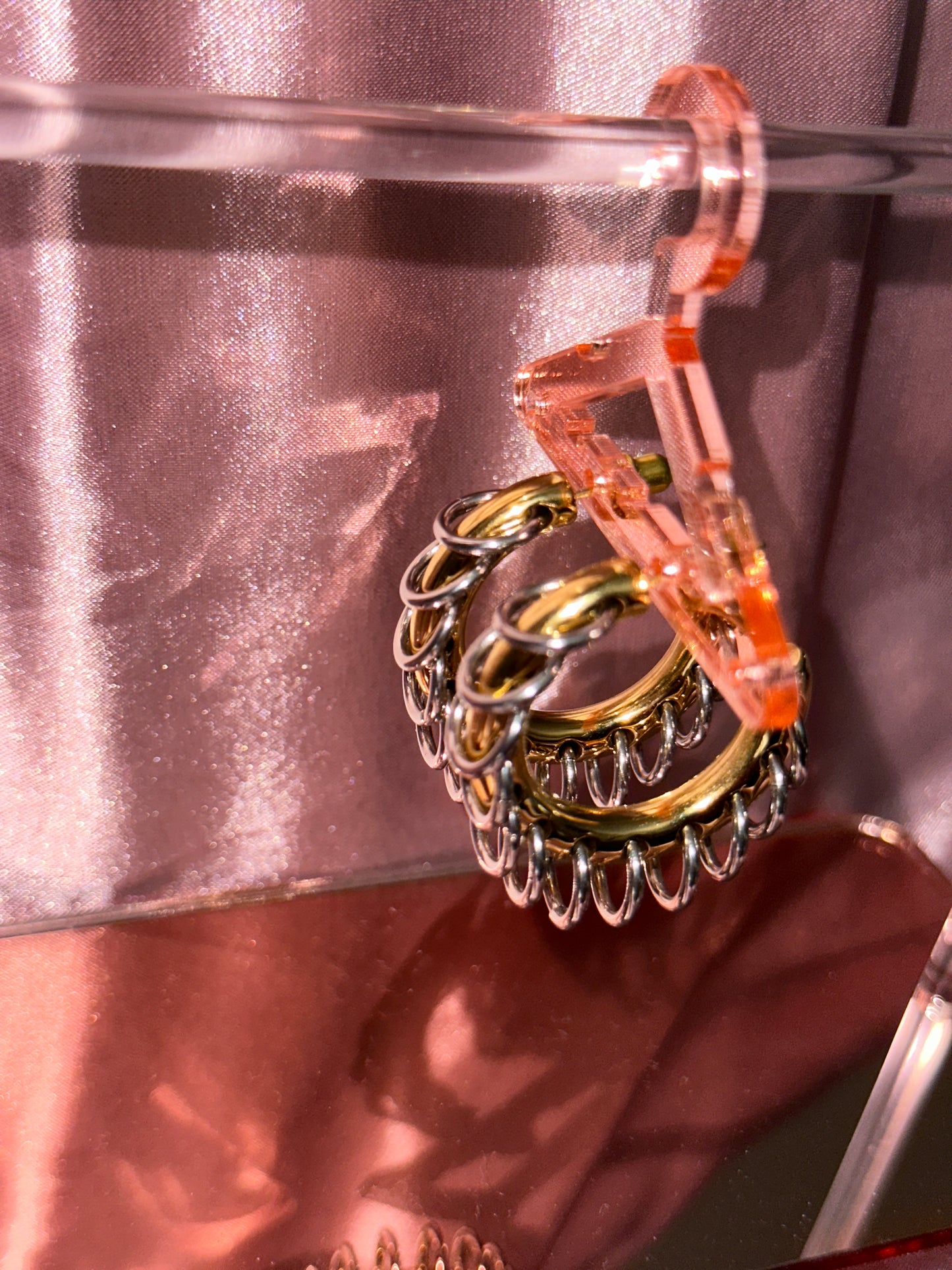 “In the loop” hoop earrings