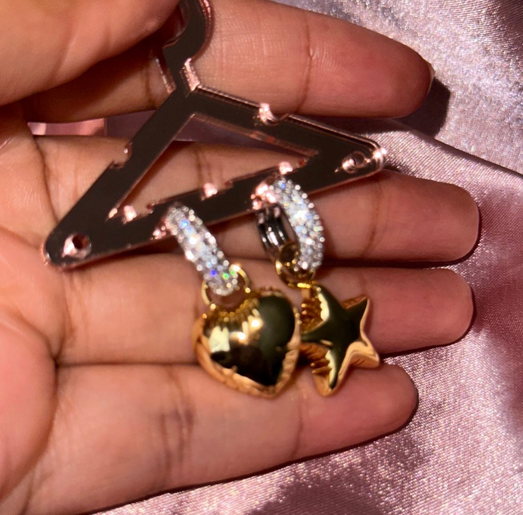 🚨🚨PRE ORDER🚨🚨 “Savia” (Silver on Gold) hoop earrings